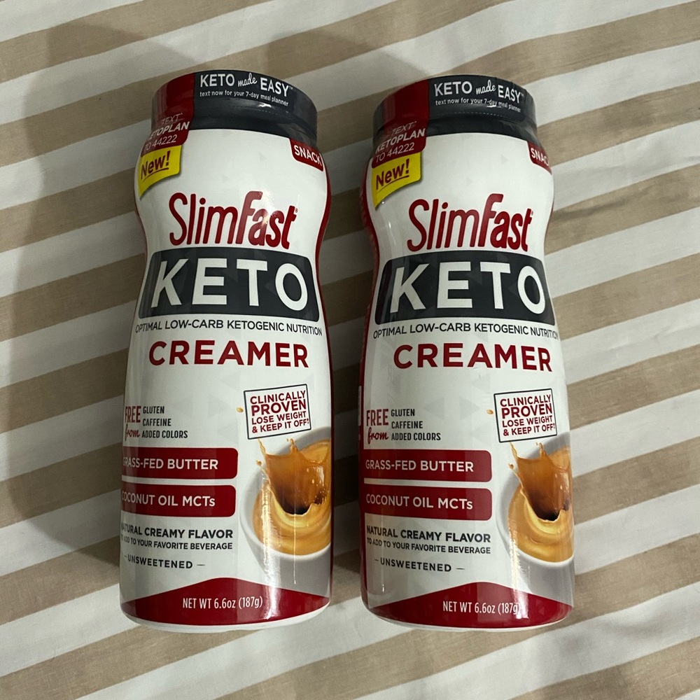 2 KETO slim fast creamers MCT ketogenic diet